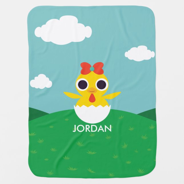 Bayla the Chick Baby Blanket (Front)