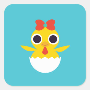 Bayla the Chick Square Sticker