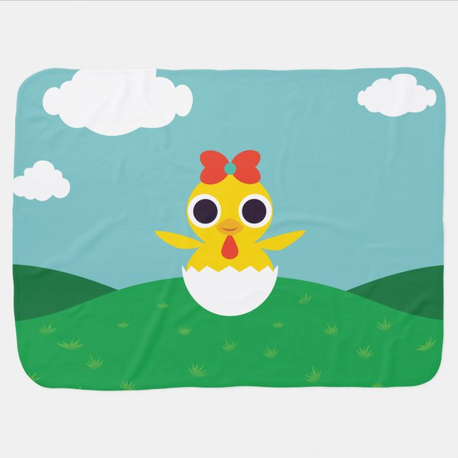 Bayla the Chick Swaddle Blanket (Horizontal)