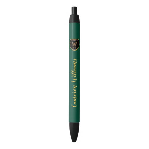 Baylor Bear Logo Black Ink Pen