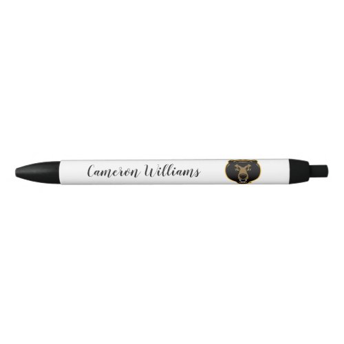 Baylor Bear Logo Black Ink Pen