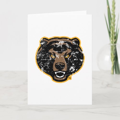 Baylor Bear Logo Distressed Card