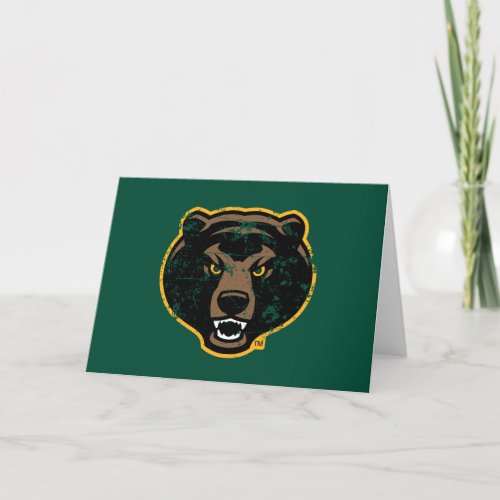 Baylor Bear Logo Distressed Card