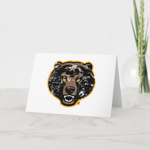 Baylor Bear Logo Distressed Card