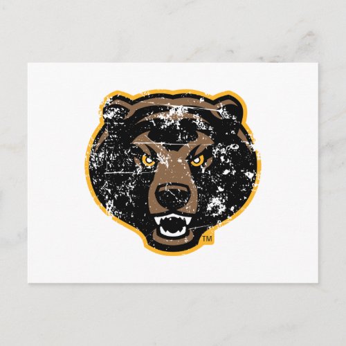 Baylor Bear Logo Distressed Postcard