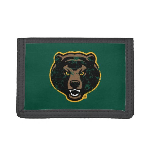 Baylor Bear Logo Distressed Trifold Wallet