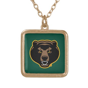 Baylor Bear Logo Gold Plated Necklace by bayloruniversity at Zazzle