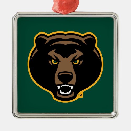 Baylor Bear Logo Metal Ornament