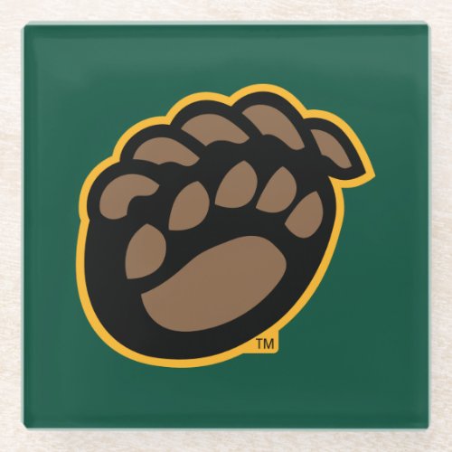 Baylor Bear Paw Glass Coaster