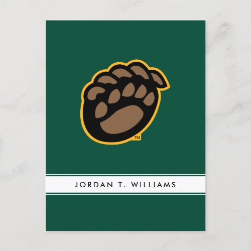 Baylor Bear Paw Invitation Postcard