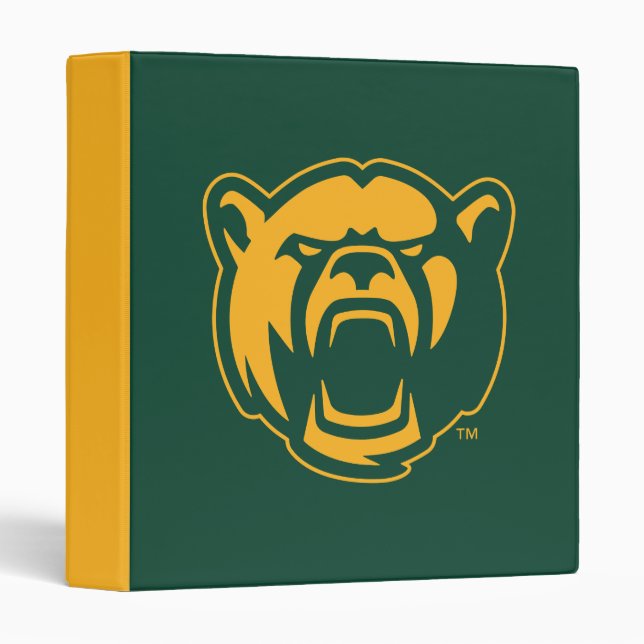 Baylor Bears Head Logo 3 Ring Binder (Front/Spine)
