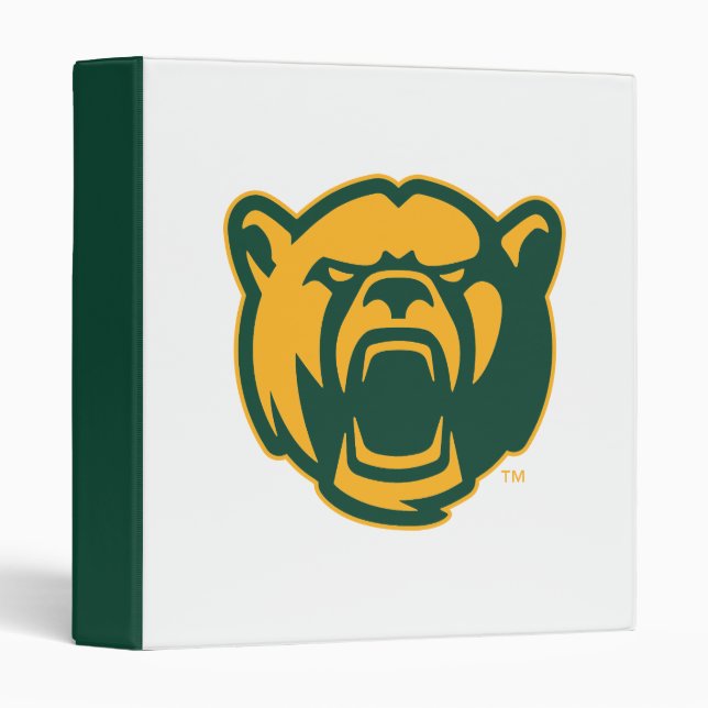Baylor Bears Head Logo 3 Ring Binder (Front/Spine)