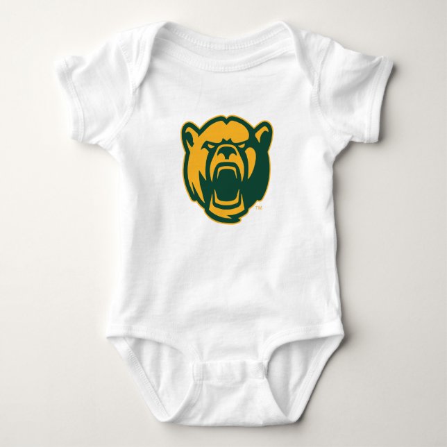 Baylor Bears Head Logo Baby Bodysuit (Front)
