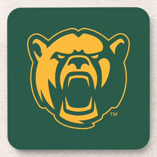Baylor Bears Head Logo Beverage Coaster (Front)