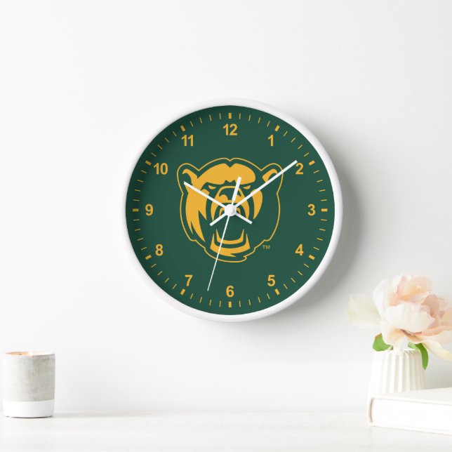 Baylor Bears Head Logo Clock (Home)