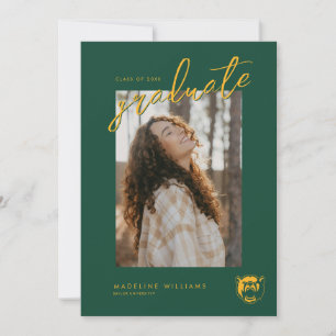 Baylor Bears Head Logo Gradaution Announcement