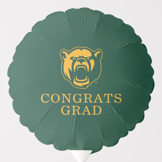 Baylor Bears Head Logo Gradaution Balloon (Front)