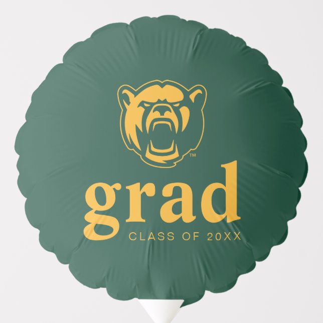 Baylor Bears Head Logo Gradaution Balloon (Front)
