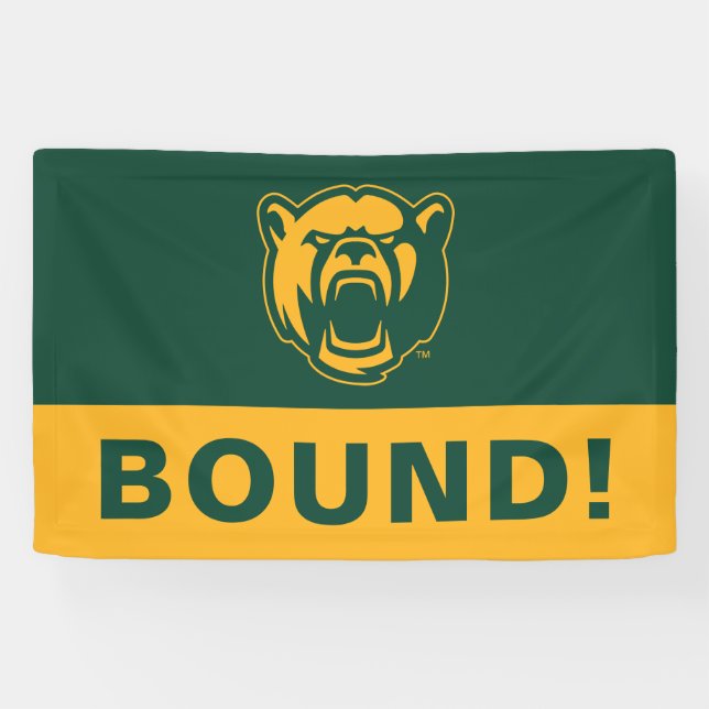 Baylor Bears Head Logo Gradaution Banner (Horizontal)