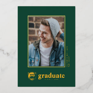 Baylor Bears Head Logo Gradaution Foil Invitation