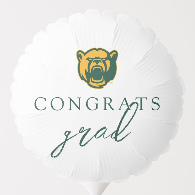 Baylor Bears Head Logo Graduation Balloon (Back)