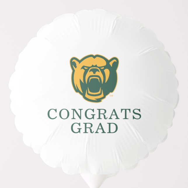 Baylor Bears Head Logo Graduation Balloon (Front)