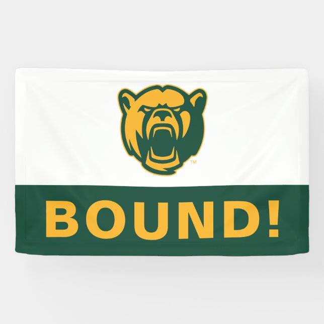 Baylor Bears Head Logo Graduation Banner (Horizontal)