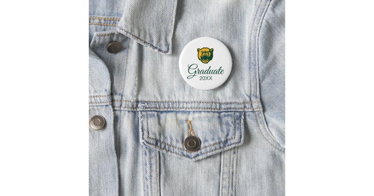 Baylor Bears Head Logo Graduation Button | Zazzle