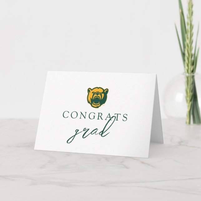 Baylor Bears Head Logo Graduation Card (Front)