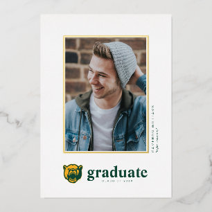 Baylor Bears Head Logo Graduation Foil Invitation