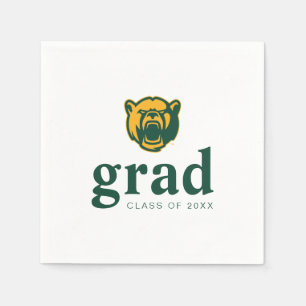 Baylor Bears Head Logo Graduation Napkins