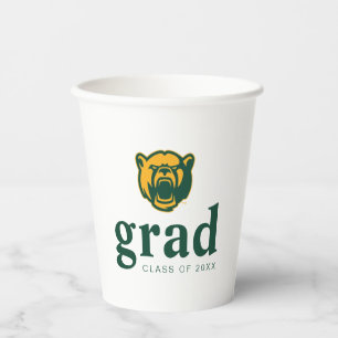 Baylor Bears Head Logo Graduation Paper Cups