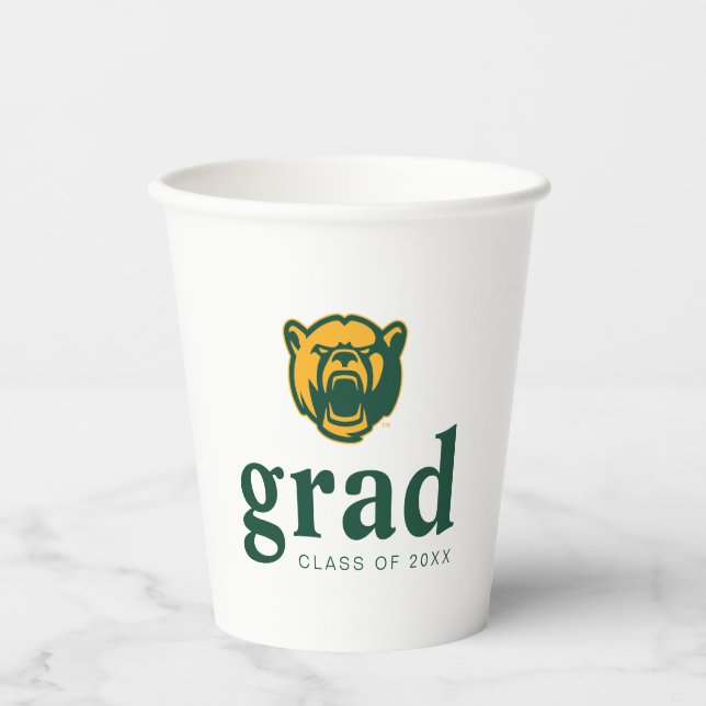 Baylor Bears Head Logo Graduation Paper Cups (Front)