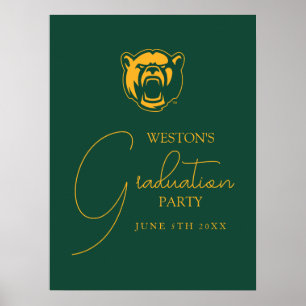 Baylor Bears Head Logo Graduation Poster