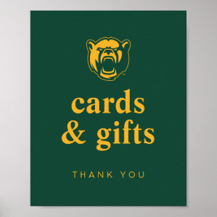 Baylor Bears Head Logo Graduation Poster