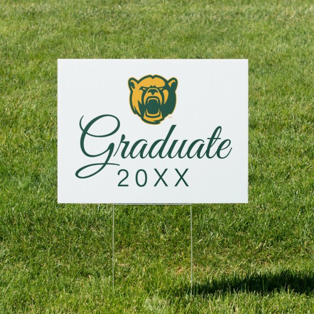Baylor Bears Head Logo Graduation Sign (Insitu)