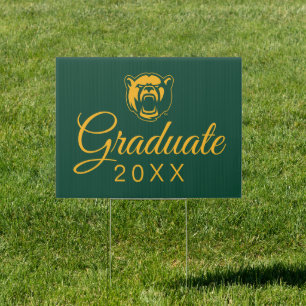 Baylor Bears Head Logo Graduation Sign