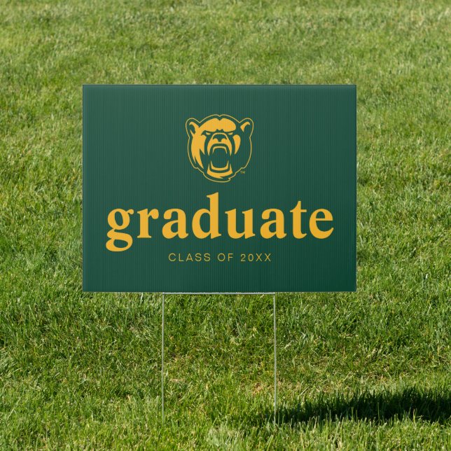 Baylor Bears Head Logo Graduation Sign (Insitu)