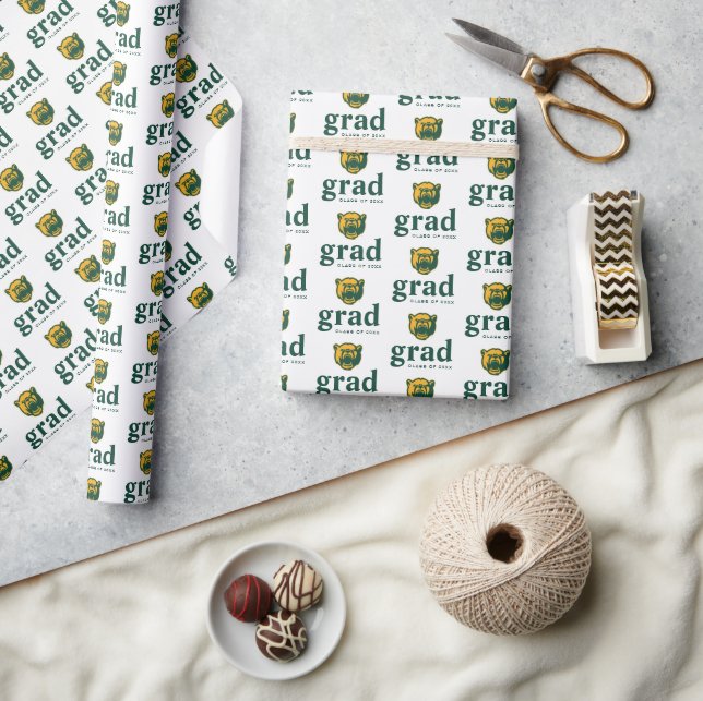 Baylor Bears Head Logo Graduation Wrapping Paper (Crafts)