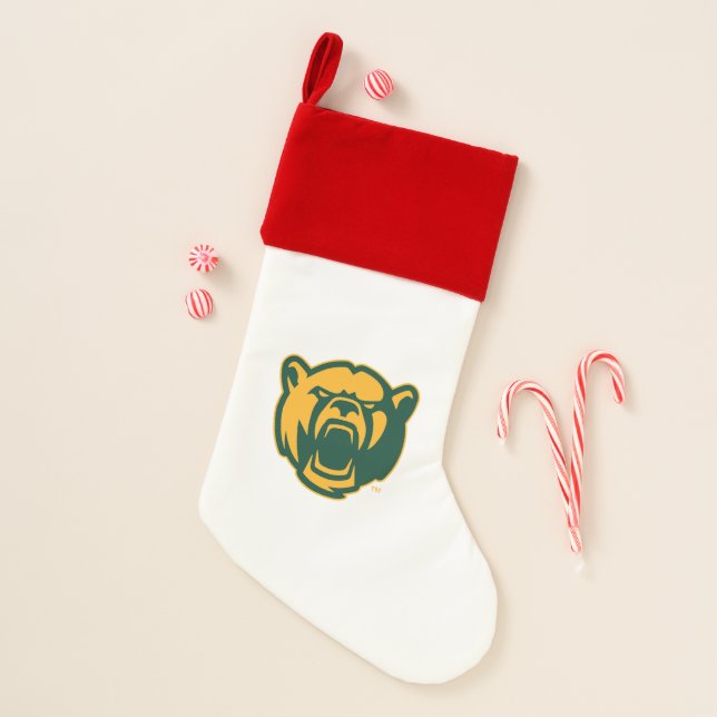 Baylor Bears Head Logo Holiday Christmas Stocking (Front)