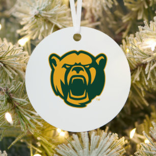 Baylor Bears Head Logo Holiday Metal Ornament