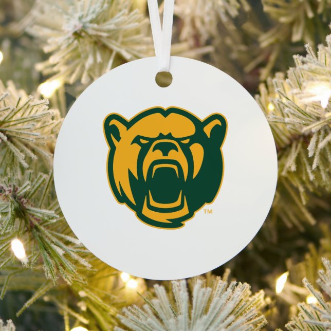 Baylor Bears Head Logo Holiday Metal Ornament (Insitu)