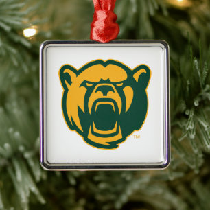 Baylor Bears Head Logo Holiday Metal Ornament