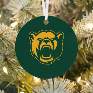 Baylor Bears Head Logo Holiday Metal Ornament