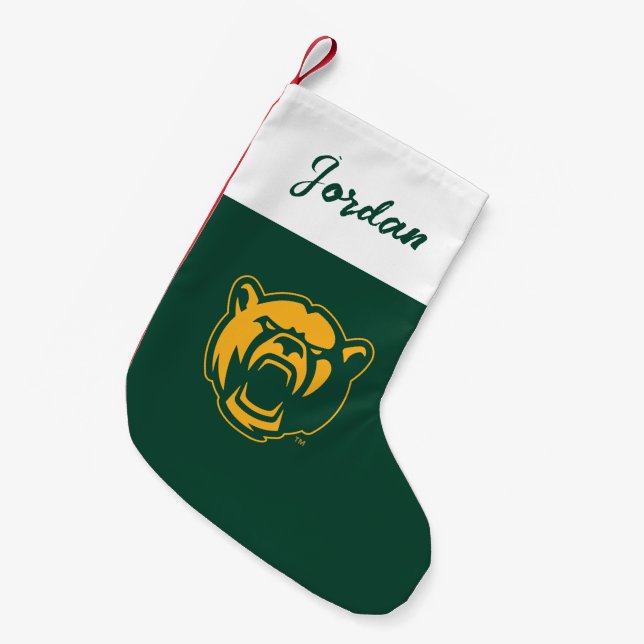 Baylor Bears Head Logo Holiday Small Christmas Stocking (Front (Hanging))