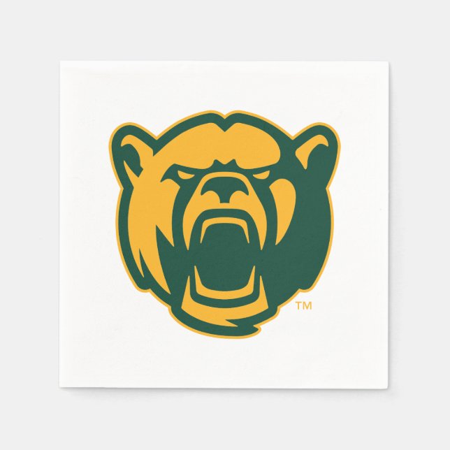 Baylor Bears Head Logo Napkins (Front)
