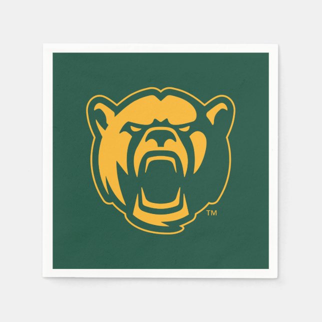 Baylor Bears Head Logo Napkins (Front)