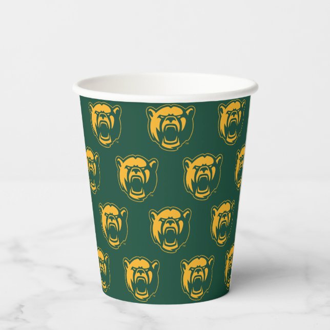 Baylor Bears Head Logo Paper Cups (Back)