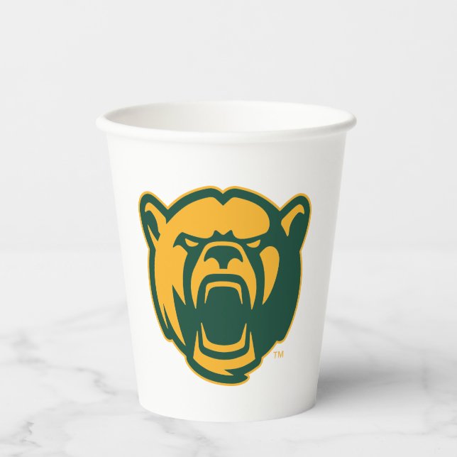 Baylor Bears Head Logo Paper Cups (Front)
