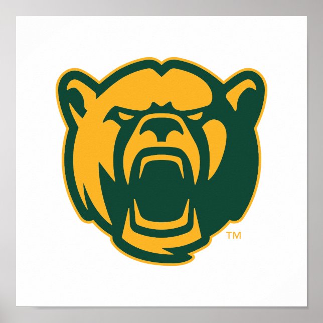 Baylor Bears Head Logo Poster (Front)